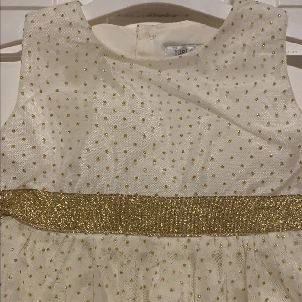 New Carter’s Creme and‎ Gold Tulle Dress - Size 6M